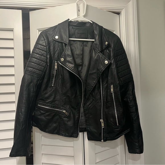 Blank NYC Faux Leather Moto Jacket Black Size M - Picture 6 of 7